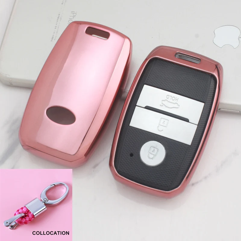 

New TPU Car Key Case Auto Key Protection Cover For Kia K4 K5 KX3 KX5 KX7 NIRO Car Holder Shell Colorful Car-Styling Accessories
