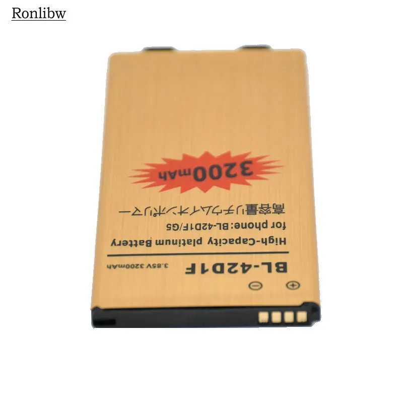 Ronlibw 2 шт BL-42D1F золотой аккумулятор + зарядное устройство Замена для LG G5 H868 VS987 H860N H860