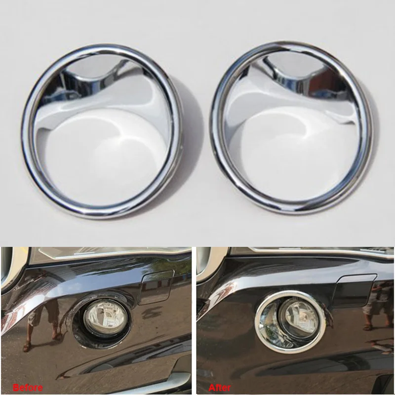 2 шт. хром передних противотуманных фар Отделка пайетками Foglight КРЫШКА ДЛЯ BMW X5 F15