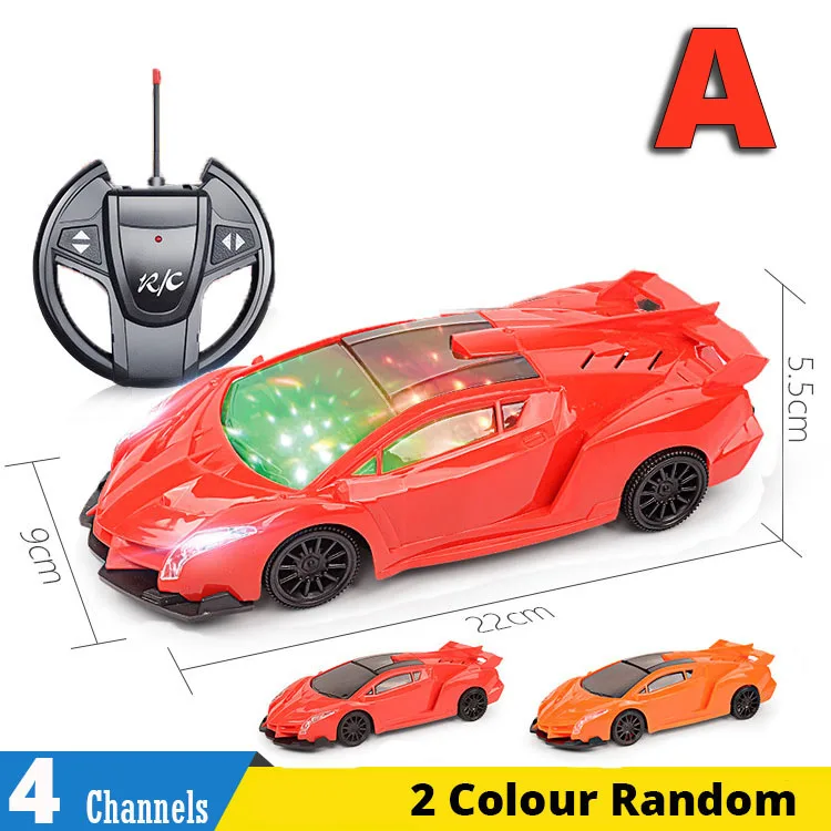 4 канала 22 см RC автомобиль игрушка светодиодный светильник Электрический робот спортивный автомобиль модели игрушки подарки на день рождения для мальчиков - Цвет: A