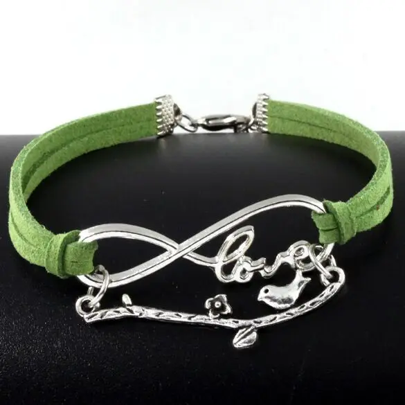 1pc infinity handmade bracelet Vintage Animals Antique Silver rope hotsell Charms Infinity Bangles Leather Bracelet 6389-6392 | Украшения и