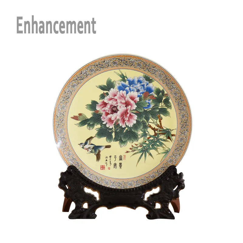 Керамическая тарелка Jingdezhen Family Rose новый дизайн декоративная фарфоровая
