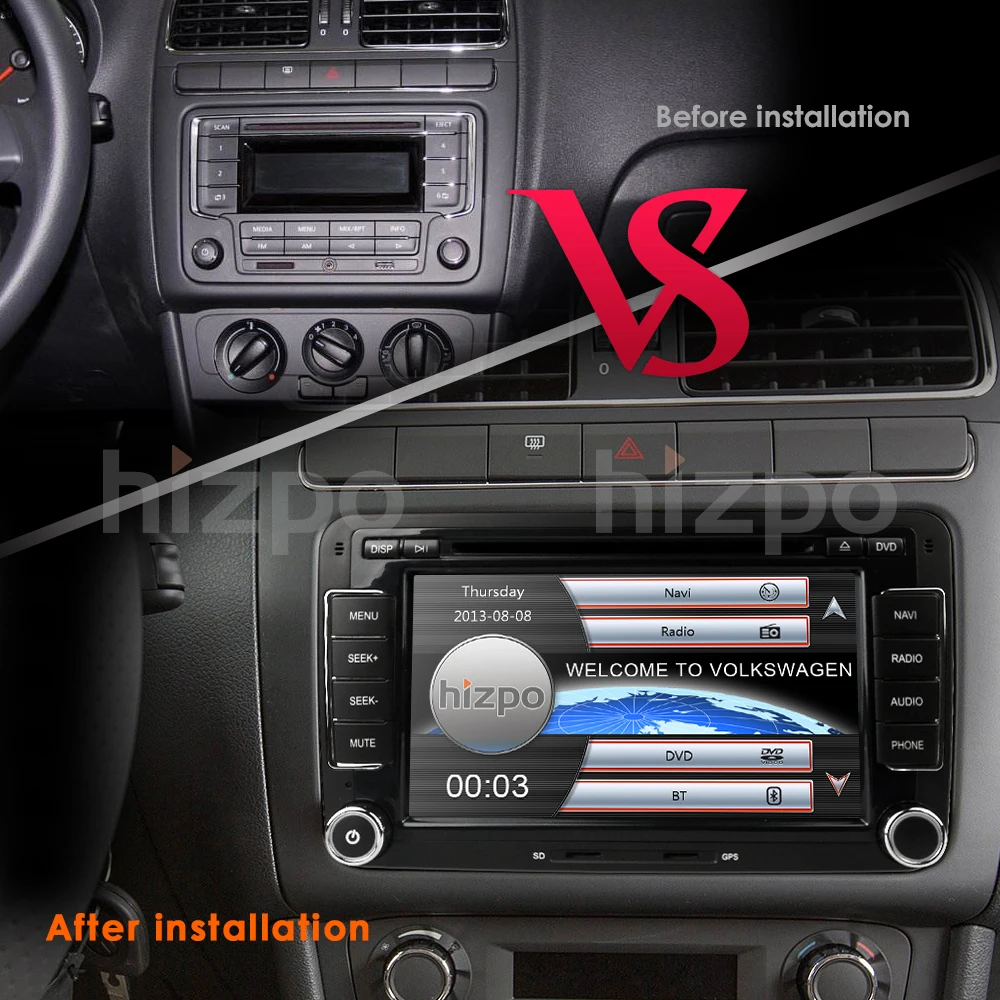 HD 7 дюймов двойной Din автомобильный стерео GPS DVD Navi для VW Golf Polo Passat Tiguan Jetta EOS + карта