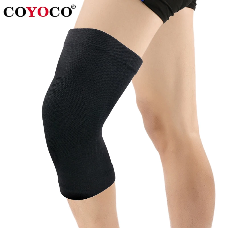 Спортивные наколенники COYOCO эластичные с кольцом для снижения давления тонкие