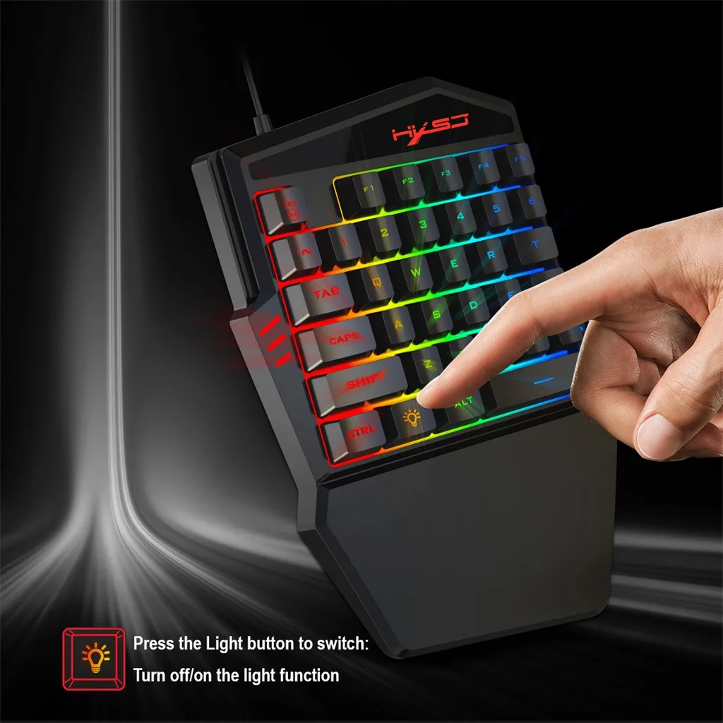 Новое поступление V100 1 6 м Проводная игровая клавиатура Механическая Подсветка 35
