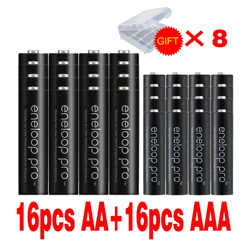 16pcs AA and AAA 1,2 в Ni-MH AAA аккумулятор Перезаряжаемый и 1,2 в AA аккумулятор для фонарей Panasonic, игрушки батареи - Цвет: 16pcs AA and AAA