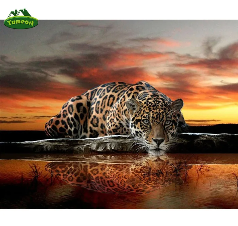 Настенная Наклейка картина из страз 5d сделай сам алмазная живопись тигр вышивка