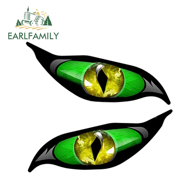 EARLFAMILY 13 см x 5 Стайлинг автомобиля желтый красный сглаза зомби автомобиль