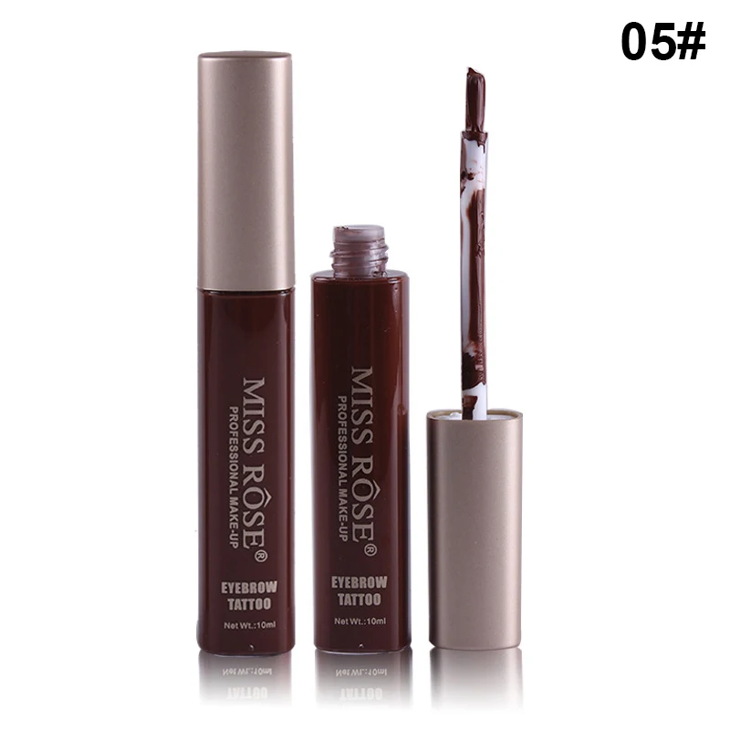 MISS ROSE 9 color Long-lasting Liquid Eyebrow Enhancer Tattoo Tint Waterproof Eyebrow sobrancelha Easy to Wear - Цвет: 05
