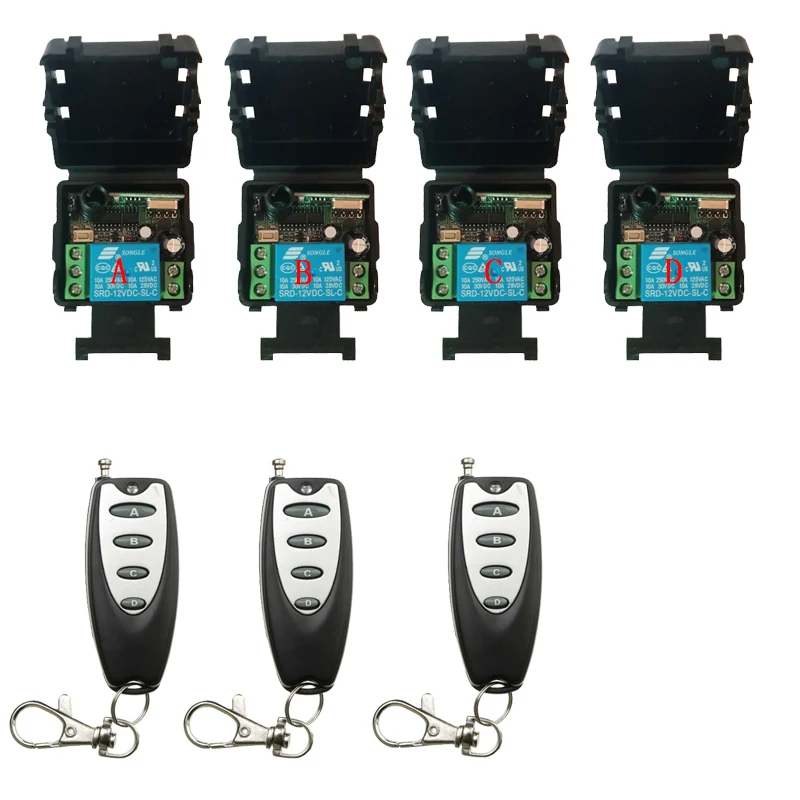 

Universal Wireless Remote Control Switch DC12V 24V 1CH 1 CH RF Relay Receiver Module For Light Switches Garage Doors/lamp