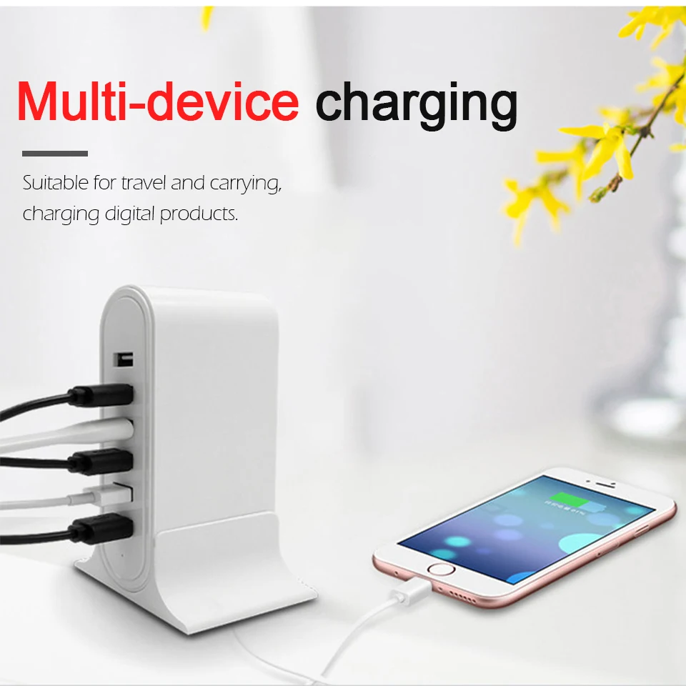 6USB зарядное устройство для мобильного телефона 5V2A выход ЕС Великобритания США Австралия путешествия универсальный преобразования розетка многопортовая Зарядка для электронных