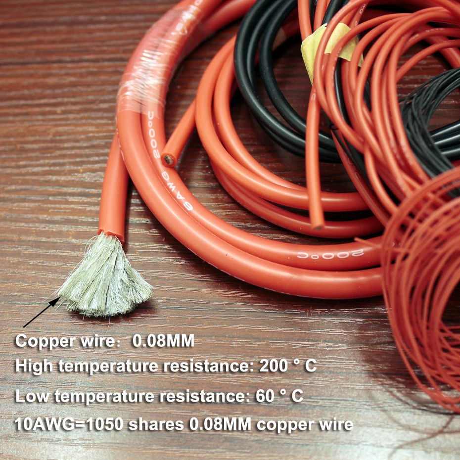 5 м/лот сверхмягкий высокотемпературный силиконовый провод Rc 8 10awg 12 14 16 18awg 20 22 24 26