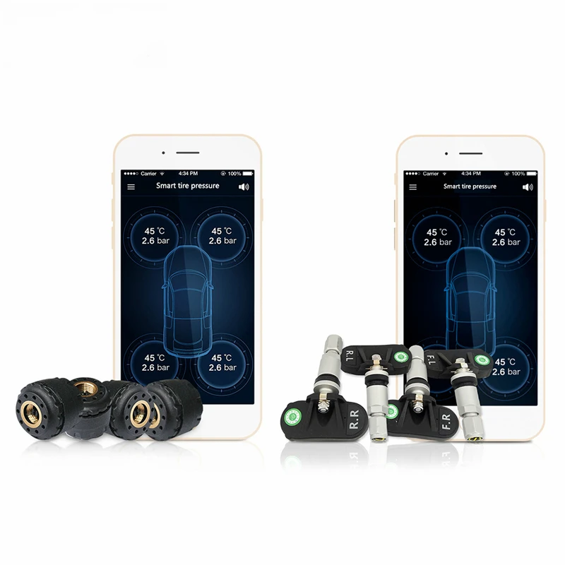 TP630 TPMS автомобильный Смарт Bluetooth давление в шинах PSI Бар Температурная