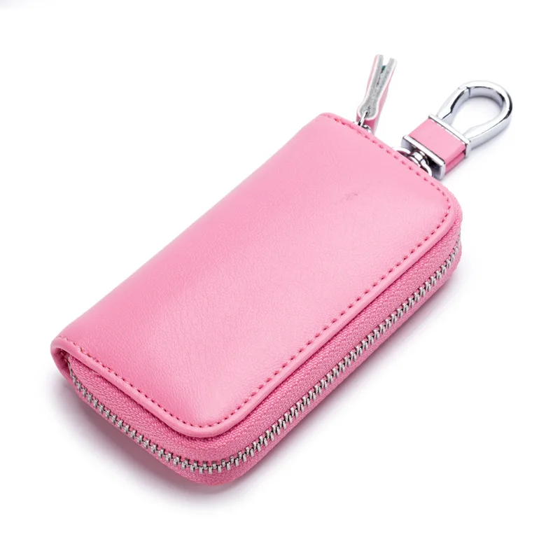 Key pack men's leather zipper multi-functional car key women's business | Багаж и сумки