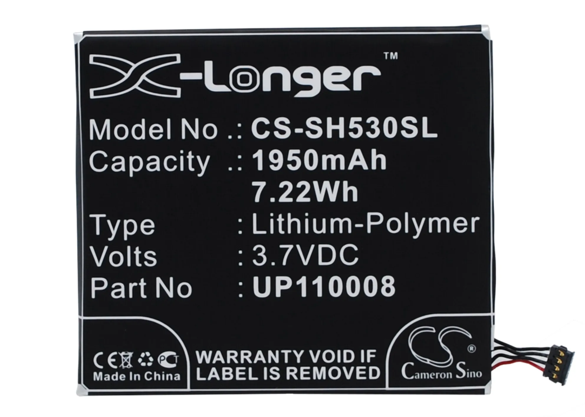 

Cameron Sino 1950mAh Battery AE5153600, UP110008, XN-1BT36 for Sharp SH530U