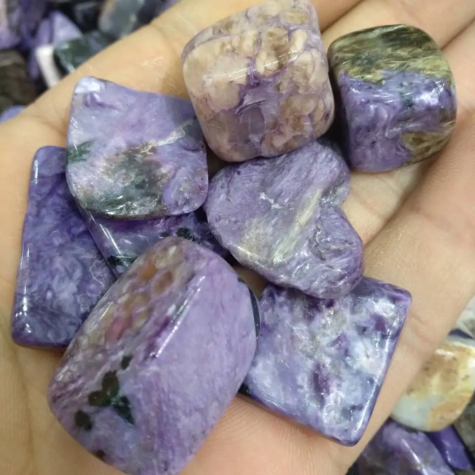 Натуральный идеальный драгоценный камень Charoite Хрустальный гравий полированный