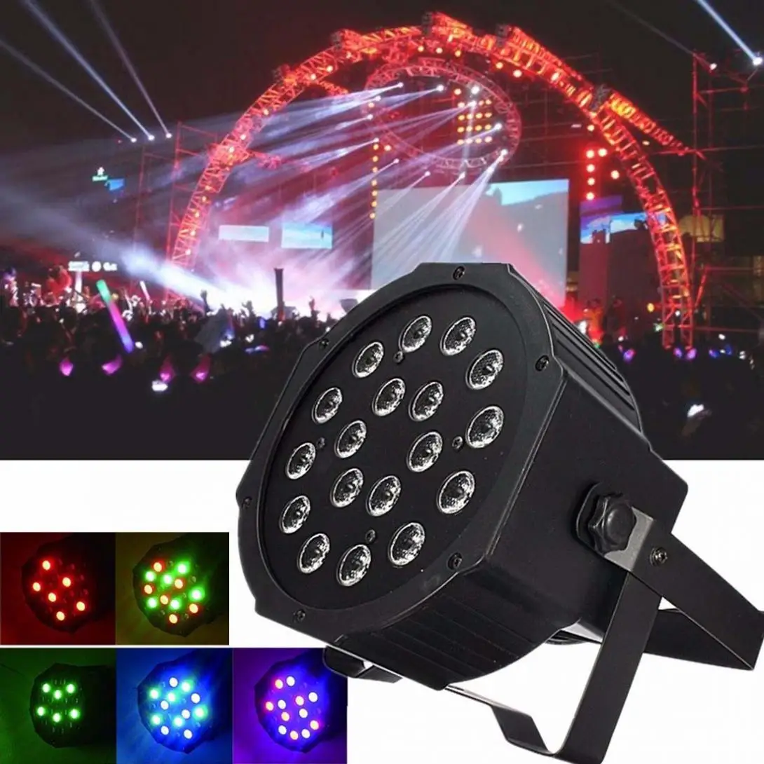 

18W RGB LED Stage Light Par DMX-512 Lighting Laser Projector Party DJ Light