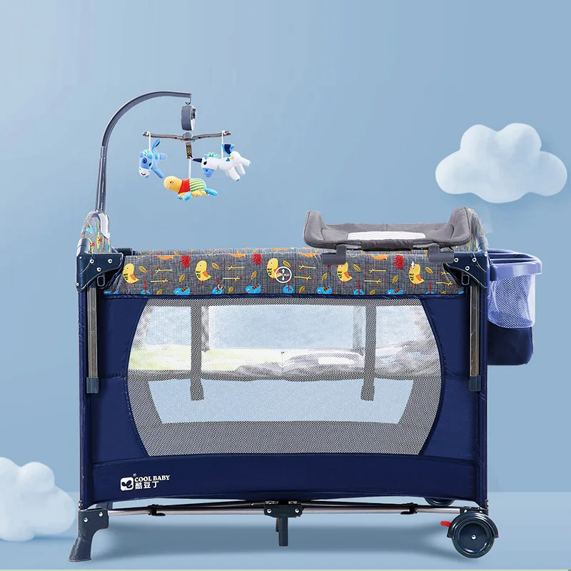 Coolbaby baby Переносная детская кроватка многофункциональная складная кроватка для младенца с Смена подгузников стол путешествия детская игра кровати для детская колыбель