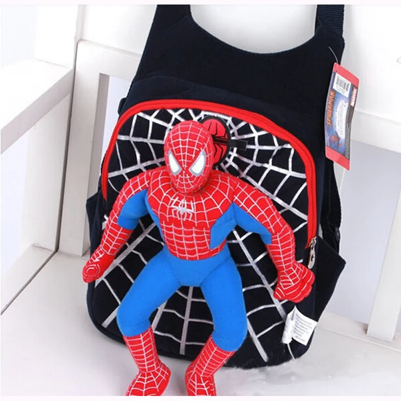 Новый Персонаж 2017 Милые 3D человек-паук Дети Рюкзаки маленьких Школьные ранцы для