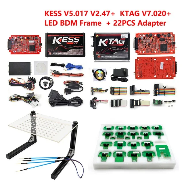 Диагностический инструмент KTAG KESS KTM KM 22 шт. Чип ECU адаптеры для BDM зондов полный
