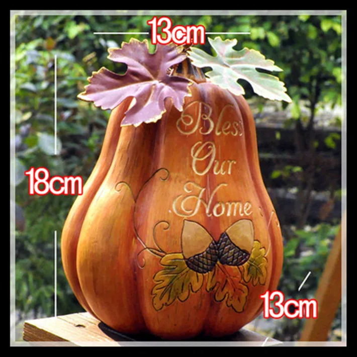 Decorative Crafts Resin Pumpkin Figurines Garden Ornaments Home Decor Halloween Decoration ElimElim | Дом и сад