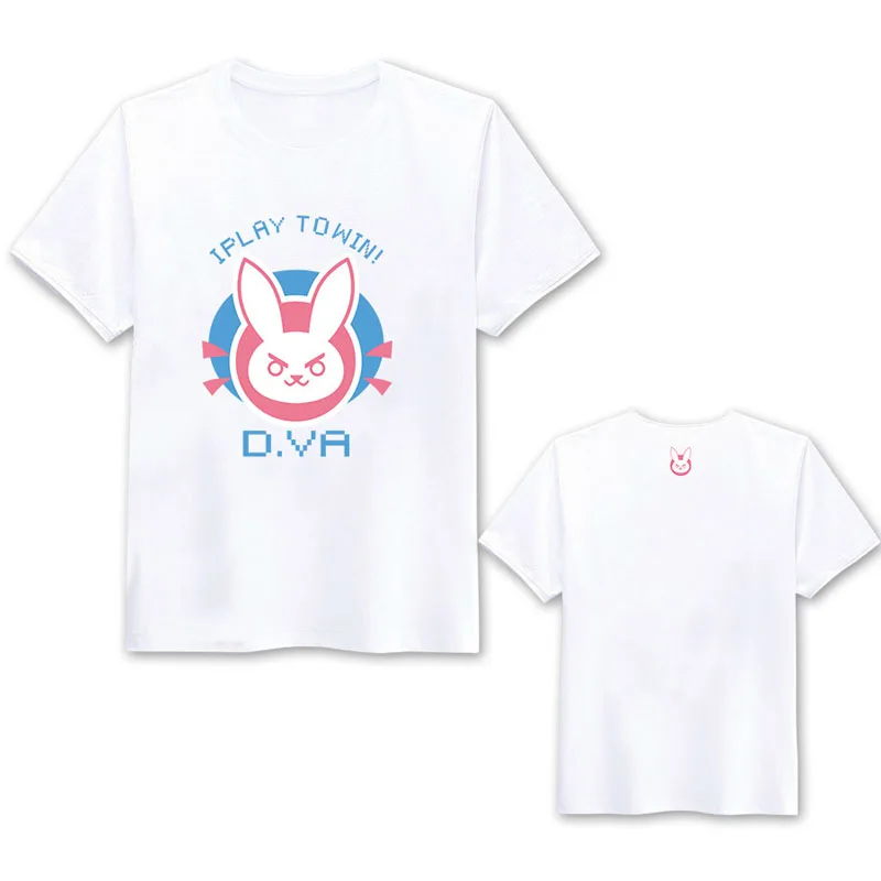 Новинка модная футболка для косплея по мотивам игры OW D.VA Rabbit Dva футболки с