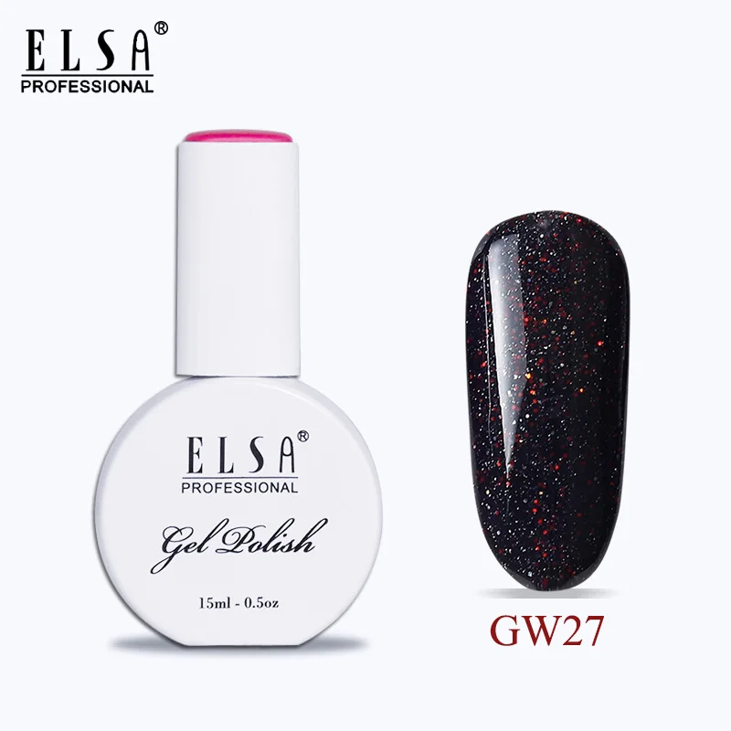 GW27 Elsa 15 мл Гель-лак для ногтей для маникюра Полупостоянный Vernis верхнее покрытие УФ светодиодный Гель-лак замачиваемый для ногтей художественный Гель-лак для ногтей - Цвет: GW27