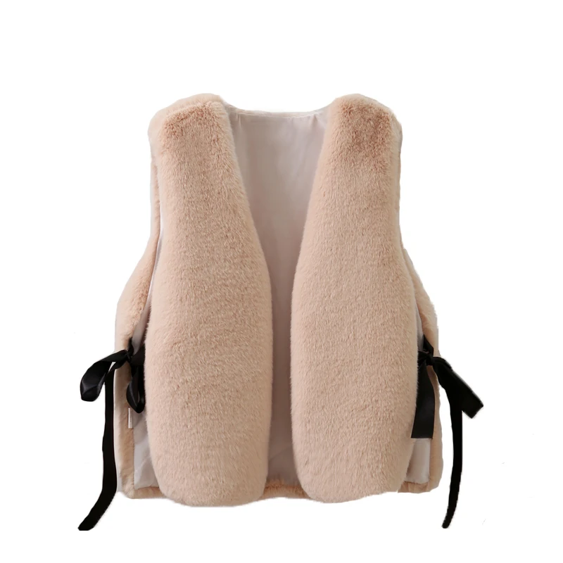 2017 new Faux Fur Coats Women New Fashion Thicken Sleeveless Vest Streetwear Waistcoat | Женская одежда