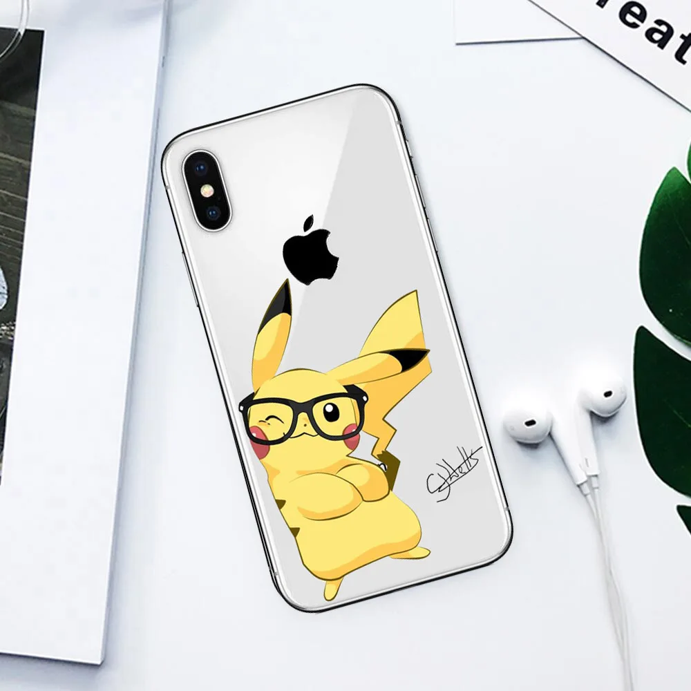 3D Cartoon Pocket Monsters Pokemons Pikachu Phone Soft silicone Cases Cover For iphone 7 6 6S 8 Plus 5S SE X XS XR MAX |