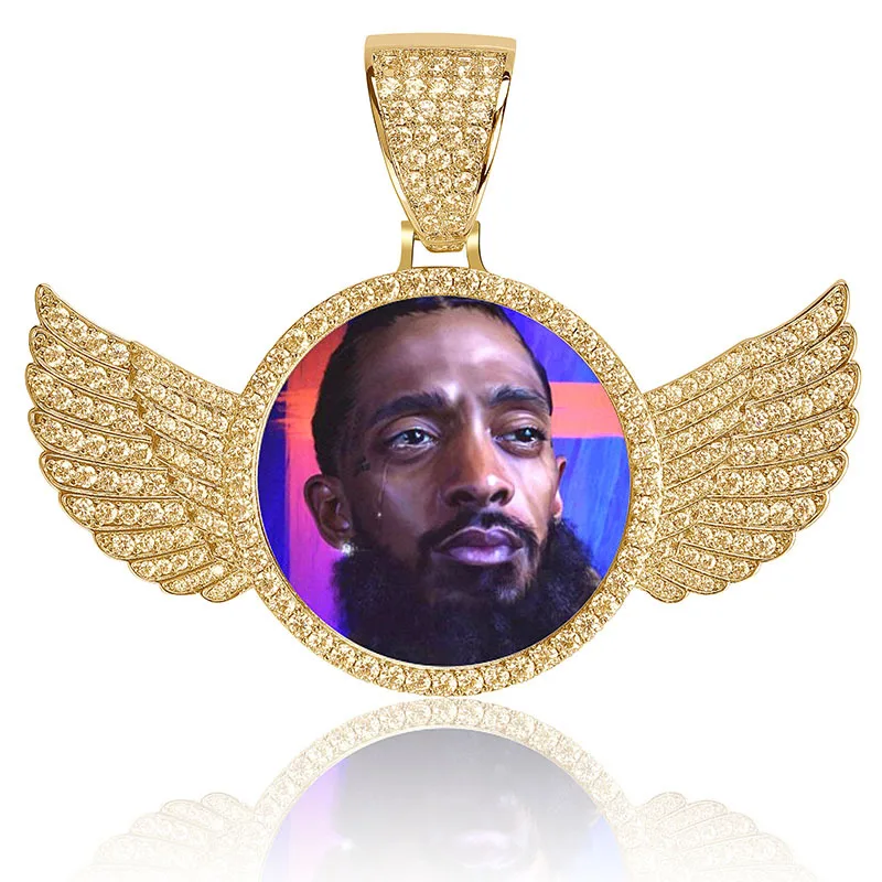 В стиле хип хоп Miro вымощенное AAA кубический циркон Bling льдом фоторамка на память