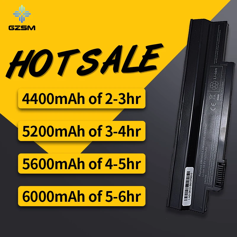 HSW 5200 мАч 6 ячеечный Аккумулятор для ноутбука ACER батарея Aspire one AO533 KK3G eMachines 350 21G16i