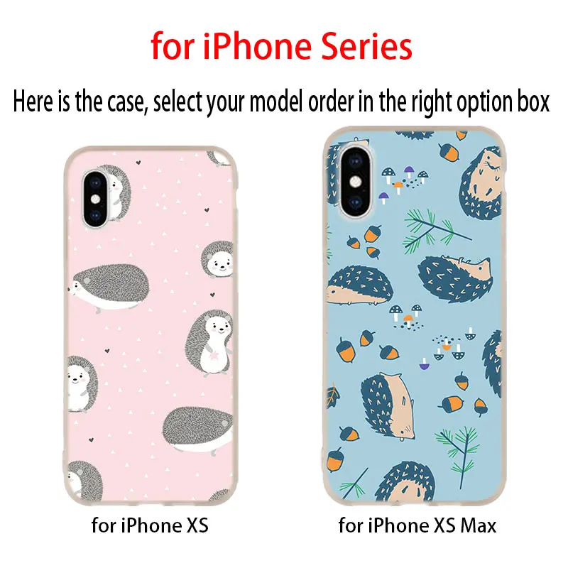 Силиконовый мягкий чехол для iPhone 13 11 12 Pro X XS Max XR 8 7 6 Plus SE оболочка Ежик милая чашка
