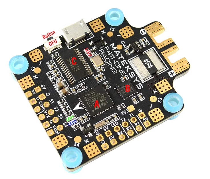 Matek Systems F411-ONE Flight Controller features STM32F411 BFOSD SPI Receiver(Frsky_X) Current Sensor in ONE 30.5*30.5mm F4 | Игрушки и