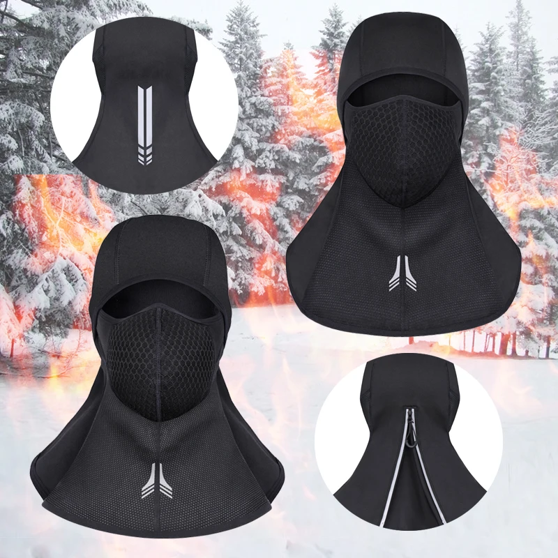 

Winter Cycling Face Mask Guard Scarf Warm Cap Thermal Fleece Full Face Mask Outdoor Neck Protecting Scarf