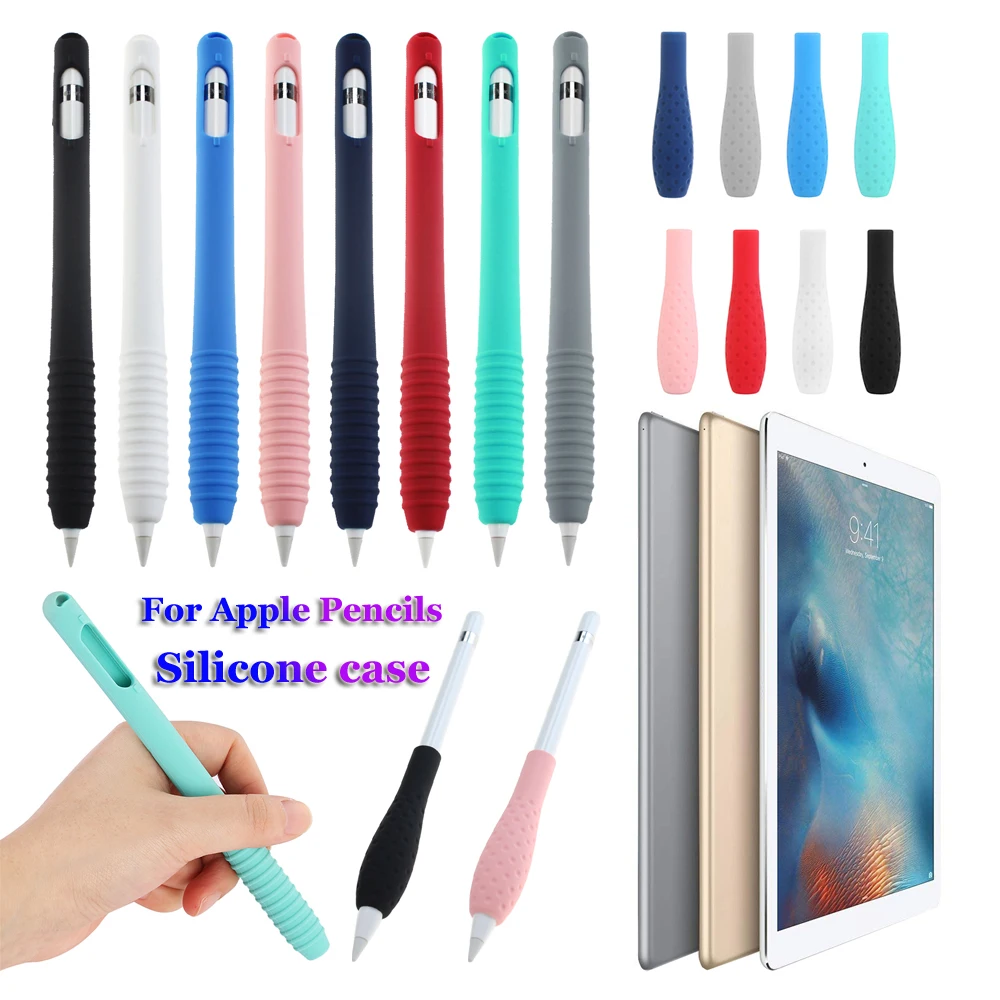 Цветной Мягкий силиконовый чехол совместимый с Apple Pencil iPad Tablet сенсорная ручка