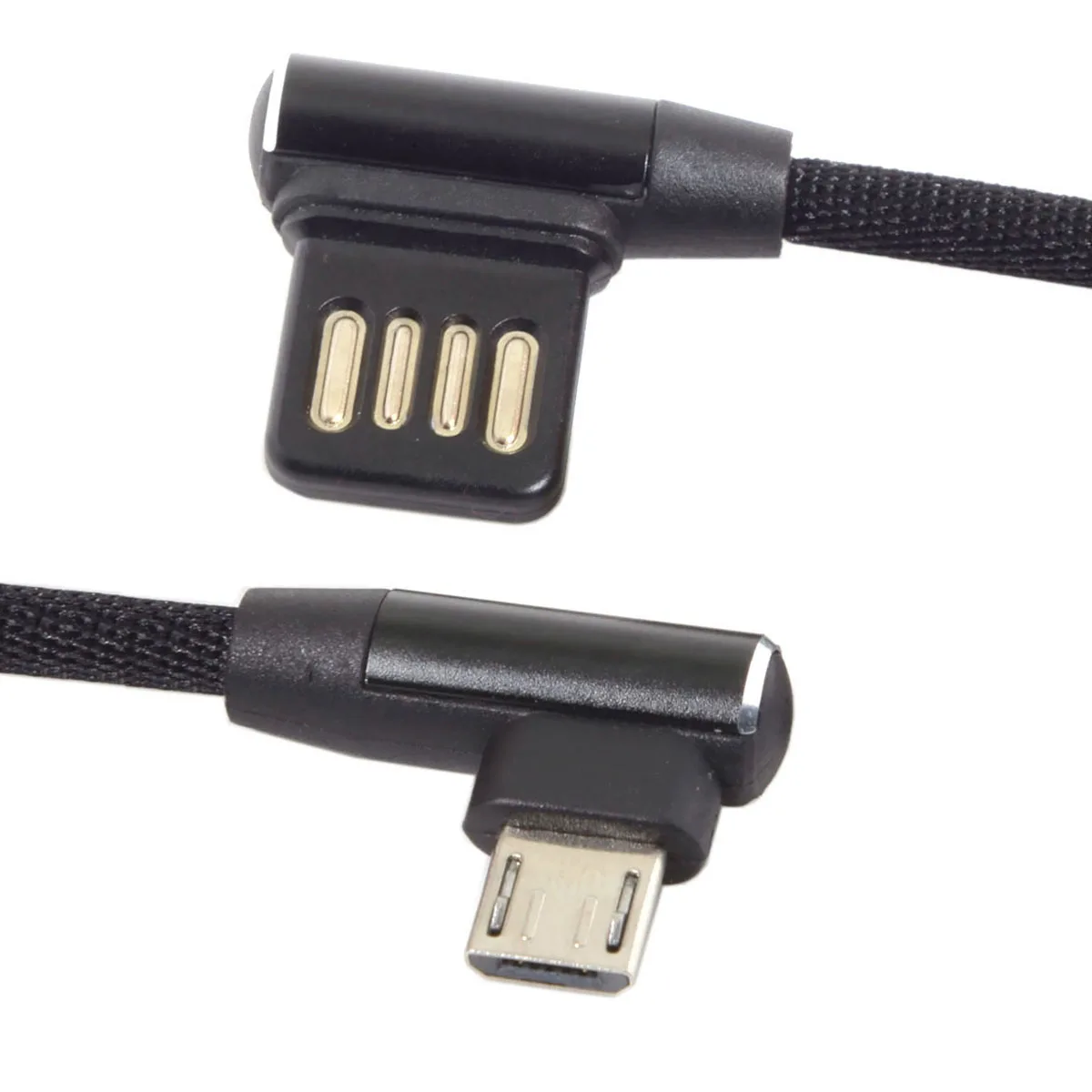 

Micro USB 5Pin to Left Right Angled 90 Degree USB 2.0 Data Cable with Sleeve for Tablet & Phone 15cm
