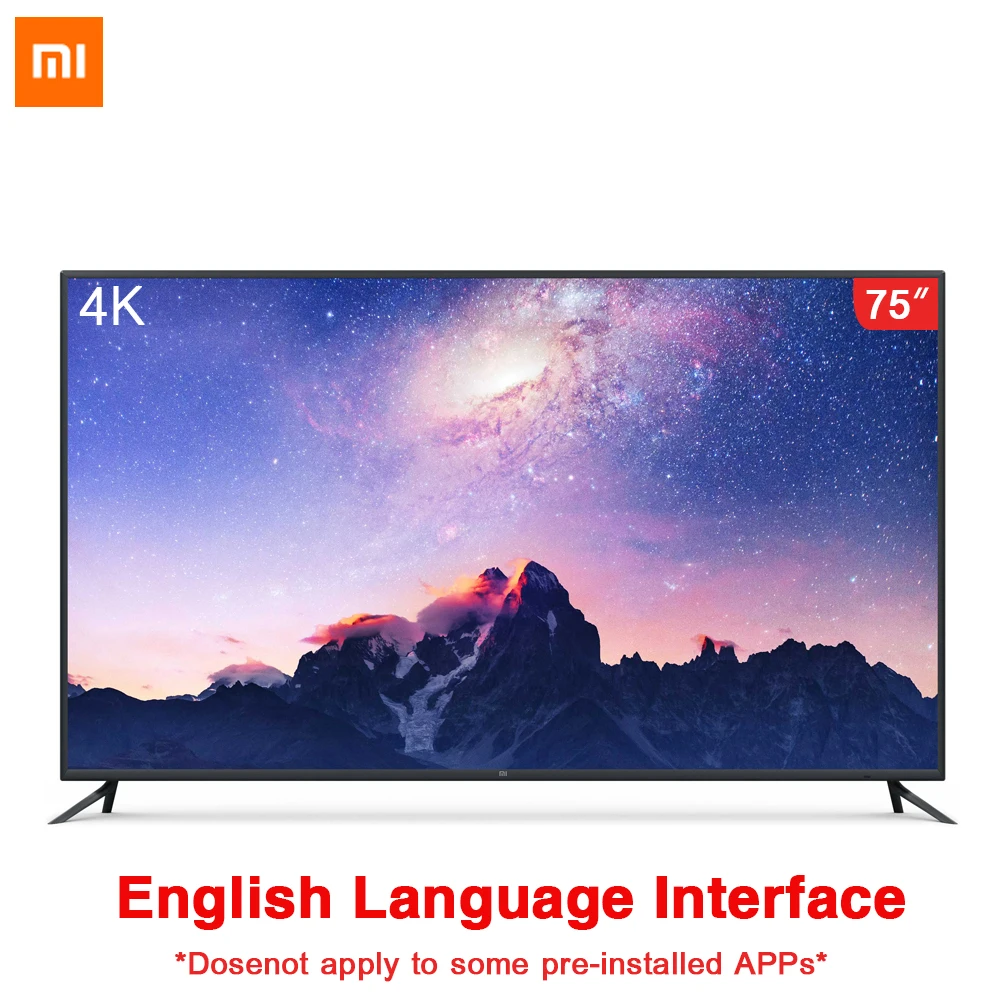 Оригинальный пульт дистанционного управления Xiaomi TV 4 75 дюймов английский