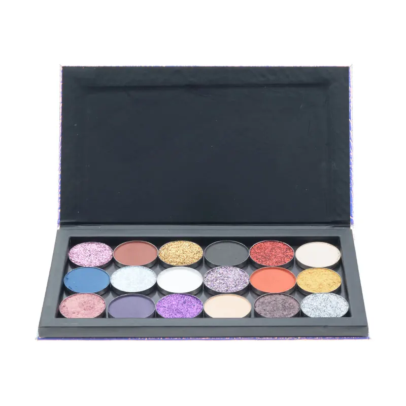 18 Spaces Fish-Scale Patterns Empty Magnetic Palette Eyeshadow DIY Refill Large Blusher Lip Gloss Powder Foundation |