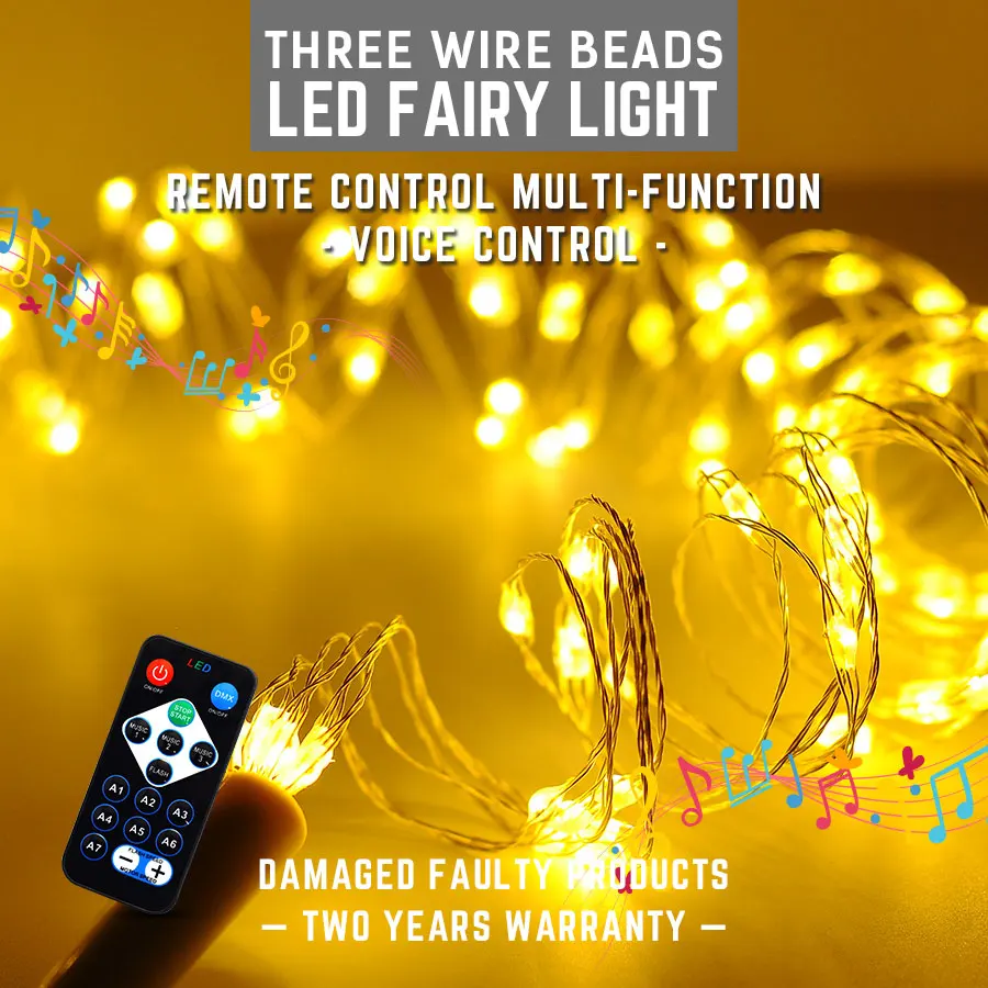 LED long Music string light 120LED remote Control multi-function lamp 85-265V Strip Light Holiday Decoratior | Лампы и освещение