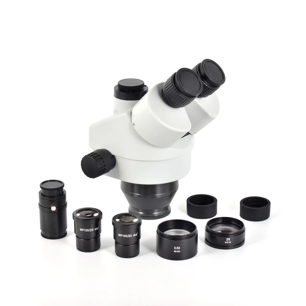 

HAYEAR 3.5X-45X Simul-Focal Trinocular Microscope Set Stereo Microscope Head with WF10X/20 Eyepiece SZM0.5X WD165 Barlow