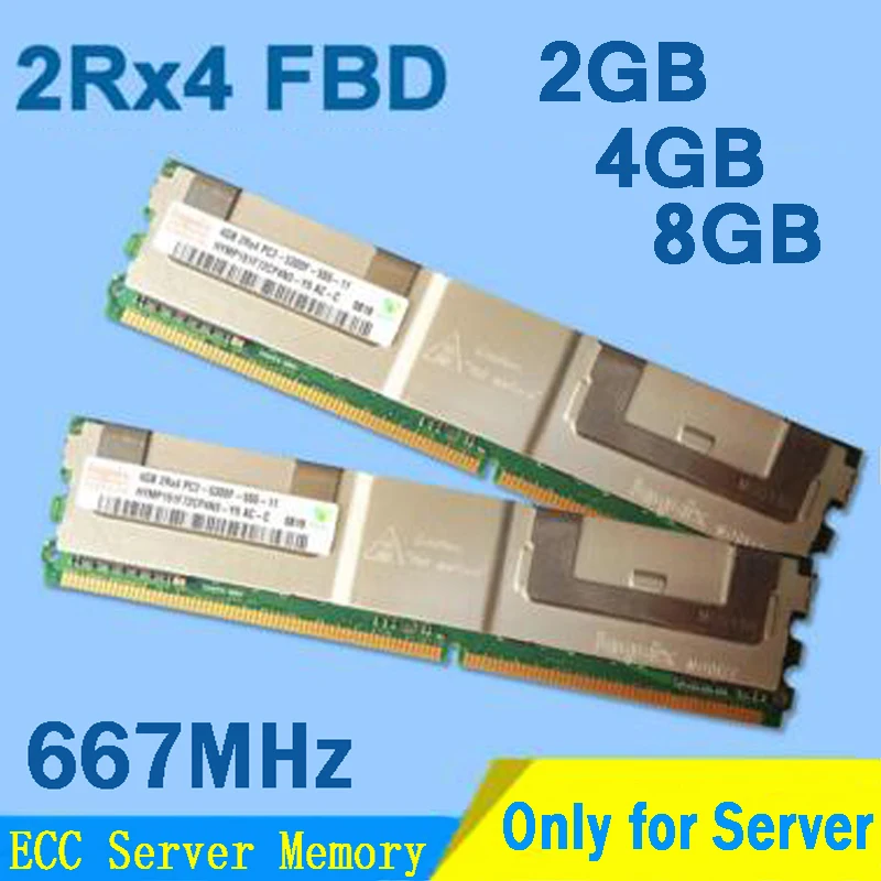Высокое качество для cruicy DDR2 667 МГц FBD 2 ГБ 4 8 Серверная память PC2 5300 2Rx4 FB DIMM ram ECC
