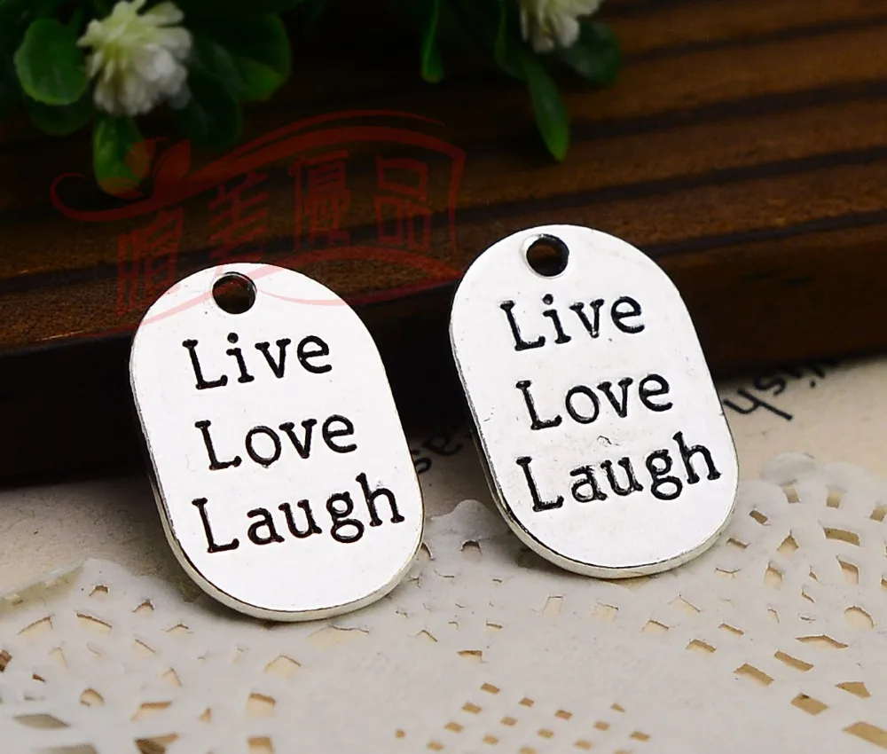 10 шт./партия-27x18 мм посеребренные подвески в античном стиле с живой любовью смехом Подвески для Diy брелок принадлежности для ювелирных изделий Аксессуары