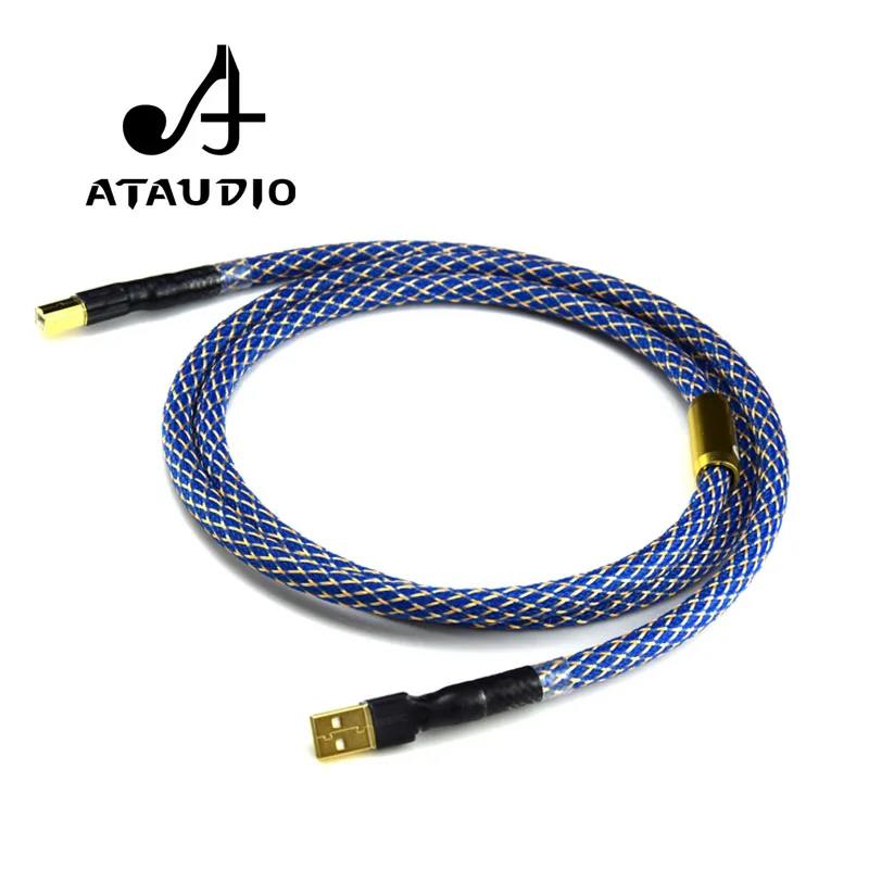 ATAUDIO посеребренный G5 Hifi usb кабель высокого качества 6N OFC Type A B DAC USB для передачи