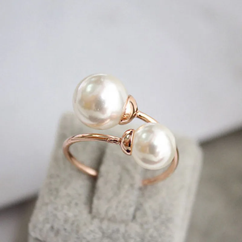 Korea personality big Pearl Ring Valentine's Day Rings for Women Wedding Silver Promise Jewelry | Украшения и аксессуары