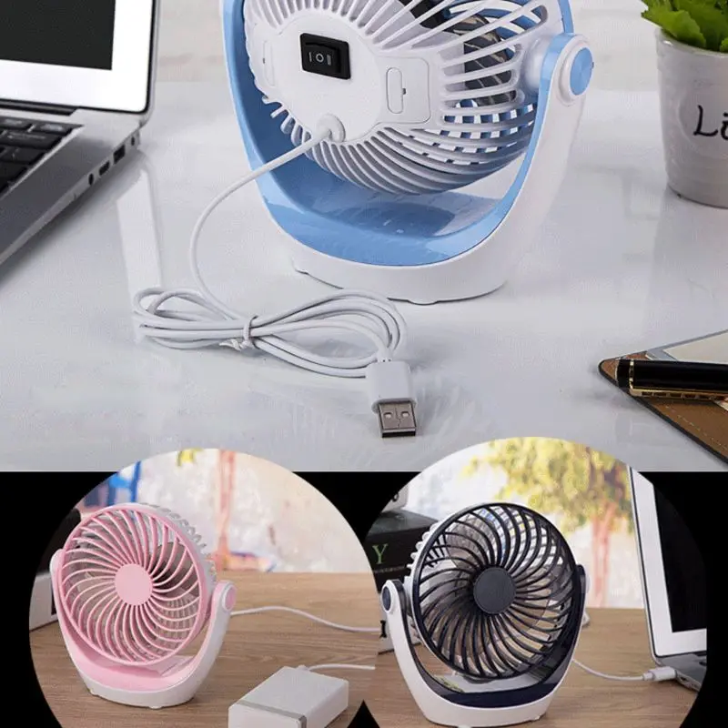 

Portable 5 inch USB Fan 2 Speed Adjustable 360 Rotatable DC 5V Mini Fan Air Cooler for Home Office