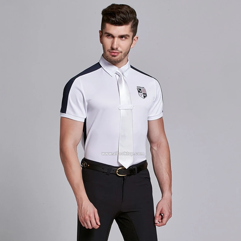 Модные для мужчин женщин верховая езда рубашки мальчиков equitacion equitation professional