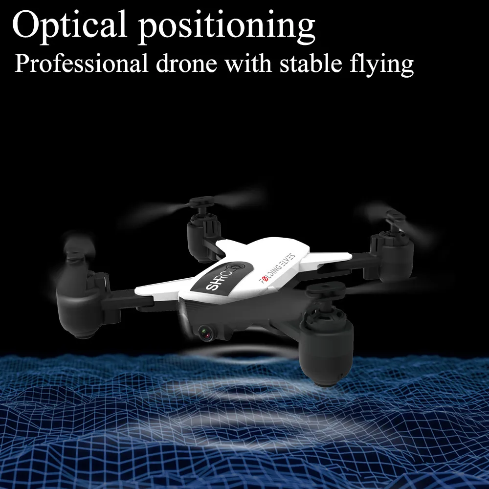 SHRC H1 Дрон WIFI 1080P камера FPV высота Hode оптический поток складной Безголовый режим