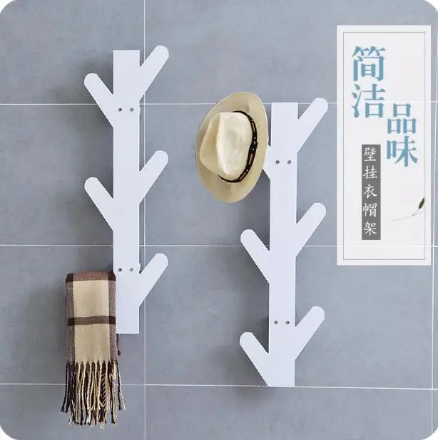 

Креативная настенная полка с деревом для гостиной, Простая вешалка для пальто, стойка для хранения органайзера для ванной комнаты