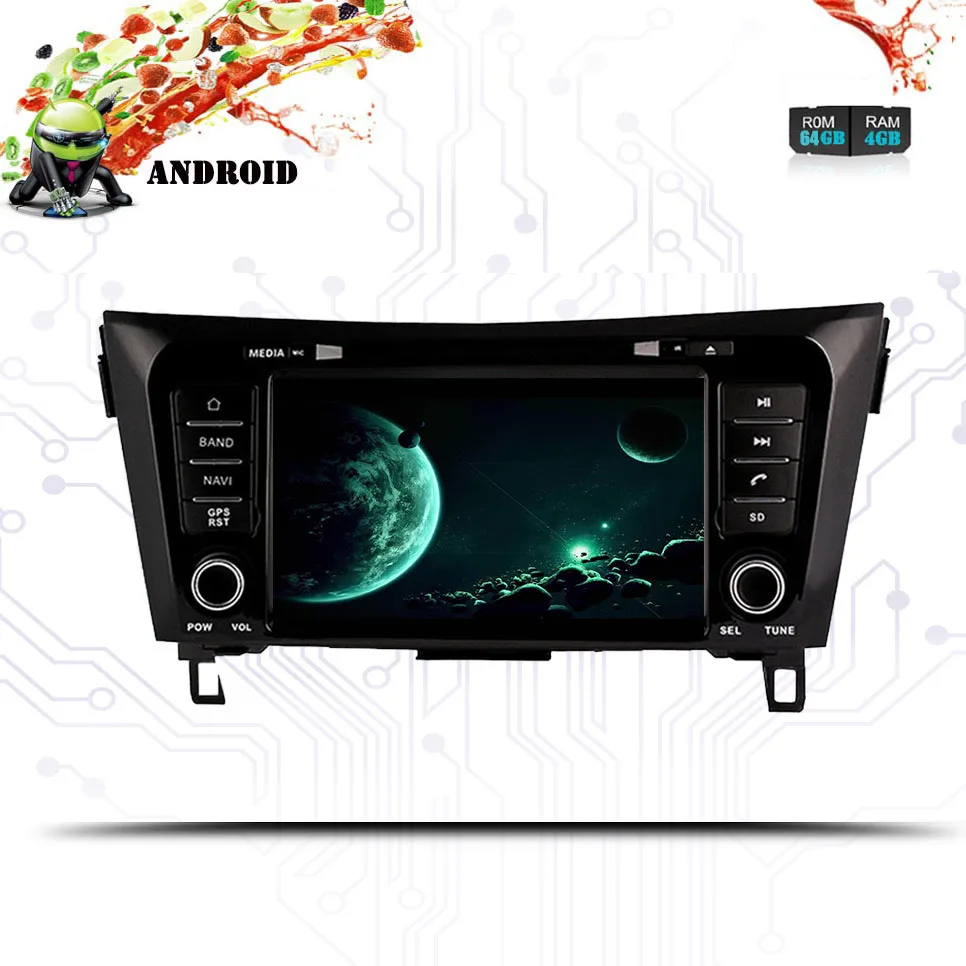 Android 10.0HD 1024*600 автомобильный dvd-плеер радио для Nissan Qashqai X-Trail 2014-2018 3/4G WIFI GPS навигация