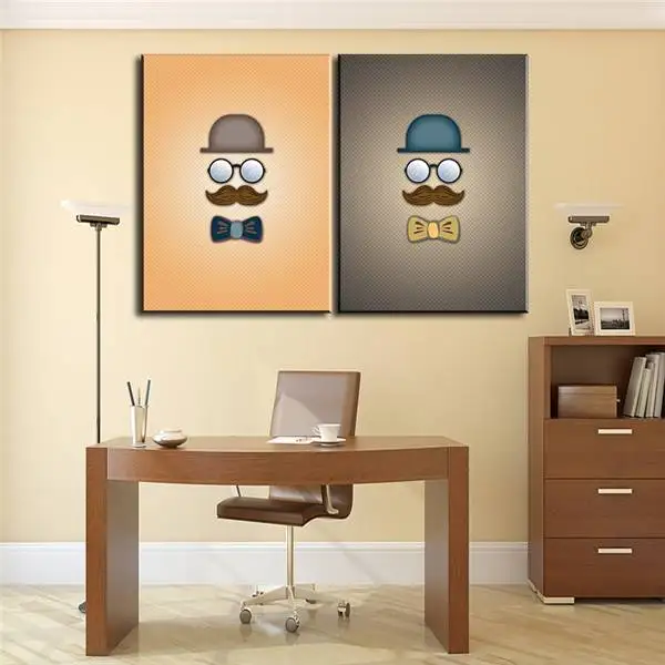 Современный Офисный декор 2 шт. холст для стен картина гостиной современная